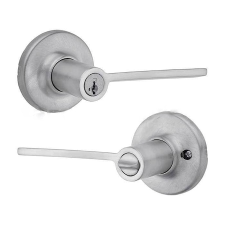 Kwikset Ladera Keyed Entry Lever 405LRL-RDT-26D-SMT-6AL-RCS